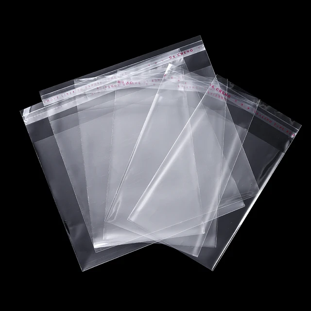 100pcs/Lots Transparent Self Sealing Adhesive Pouch OPP Bag Plastic Storage Bags With Hang Hole For Jewelry Display Package