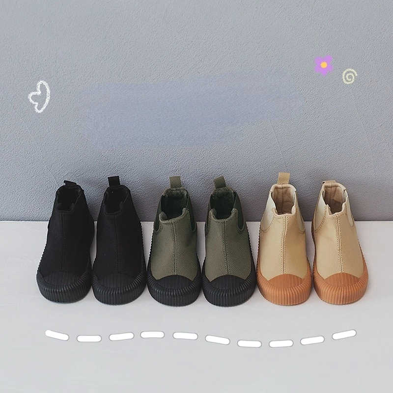 Zapatillas Fashion Casual Shoe Spring Winter New Girl Boot Soft Sole Warm Kids Shoe High Top Boy Cloth Shoe Brand Ankle Boot운동화