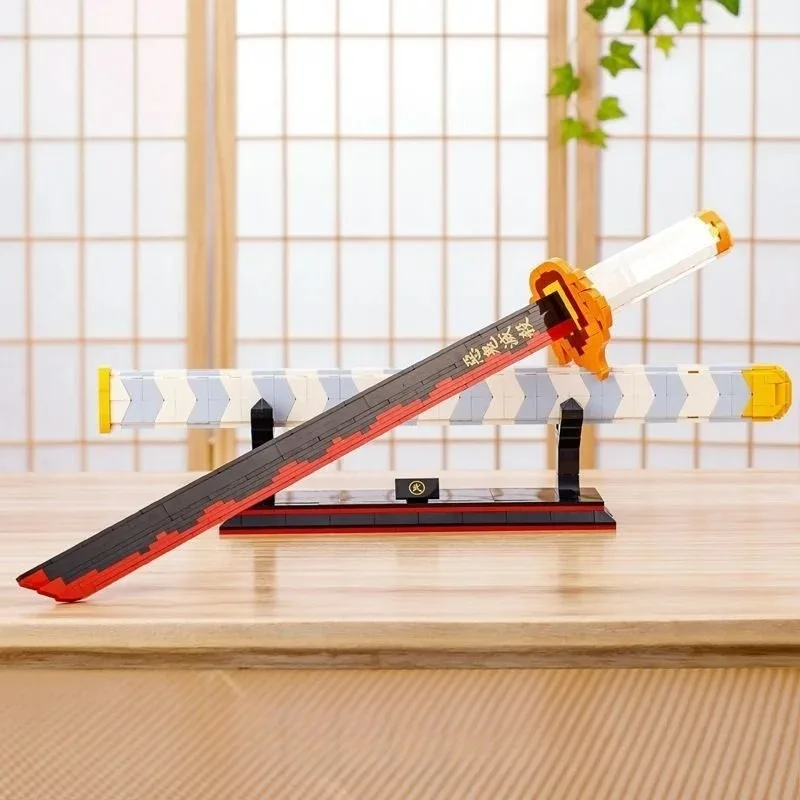 Yanzhu Rilun Knife Puzzle Building Blocks Assembly Model with Display Stand Creative Collection Decorations Gift Ornaments