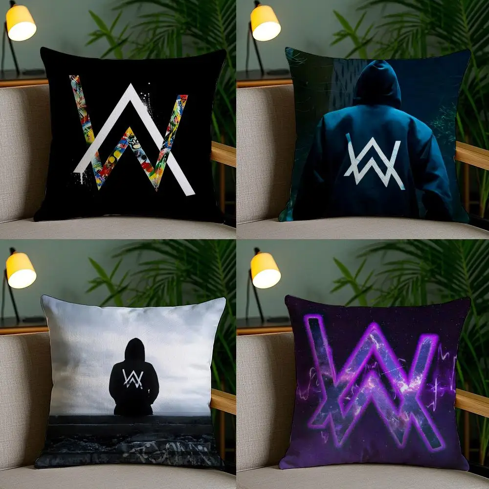 Alan W-walker Singer Pillow Case Pillow Case Plush Fabric Soft Double Sided Print Home Sofa High Quality Cushion