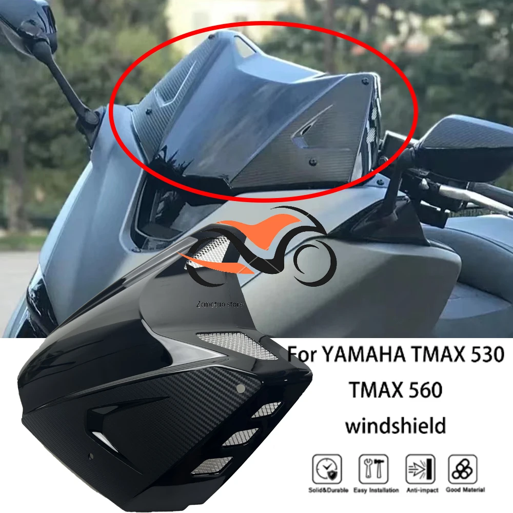 

For YAMAHA TMAX 530 2017-2021 2018 2019 2020 2021 TMAX High-quality Windshield Sport Short Wind Deflector Black