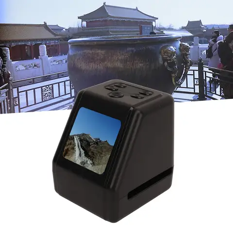 Film Scanner Image Edit Digital Film Scanner Compact Multiple Film Support 2in Screen for Black White Negative