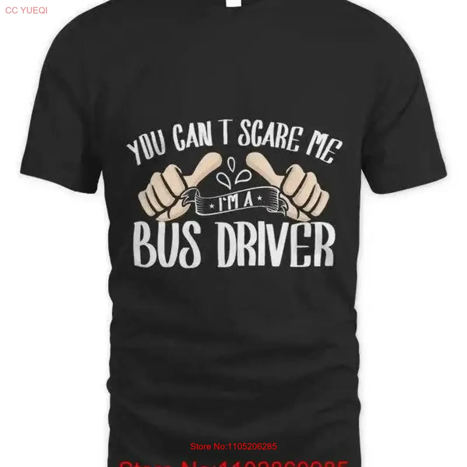 You Cant Scare Me Im A Bus Driver Funny Driving T Shirt vintage Washed Versatile Stretched Top For Everyday Wear Comfortable