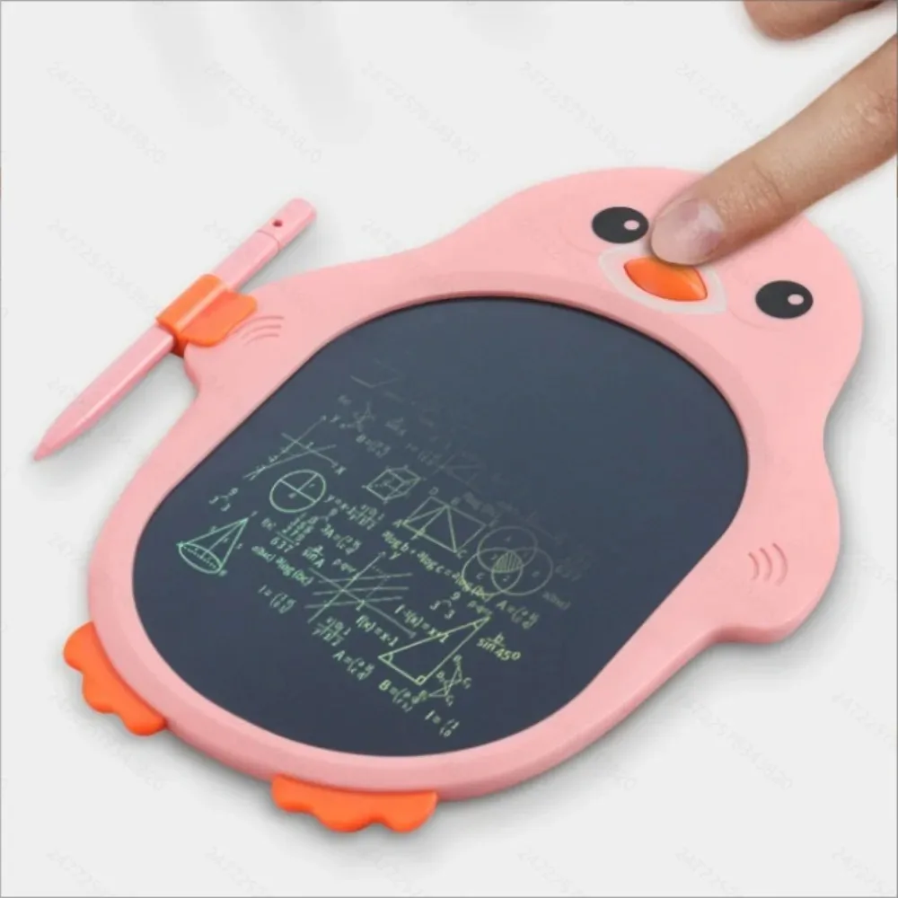 1pc Writing Tablet Cartoon Chicken Pattern, Drawing Board, Handwriting Graffiti Board with One Key Clear and Deleting Lock