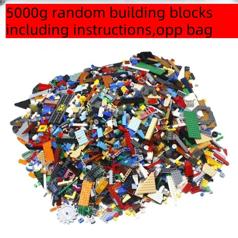 5000g DIY MOC Random Assembly Building Blocks Bulk Basic Parts Classic Model Bricks Creative City Sets Kid Educational Toys Gift