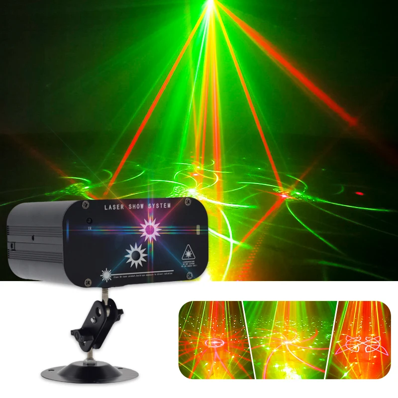 WZSTAR بالجملة الليزر 2 ثقوب 48 أنماط الليزر أضواء دي جي التحكم عن بعد أضواء للمسرح ديسكو لشريط الحدث KTV نادي الخفيفة #1