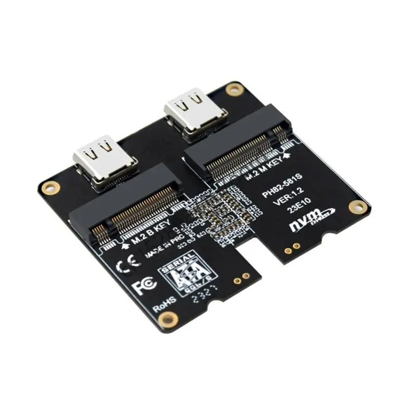 

DualDisk NVME SSD до USB3.1 Адаптер для SSD 2230 2242 2260 2280 Жесткие диски 634A