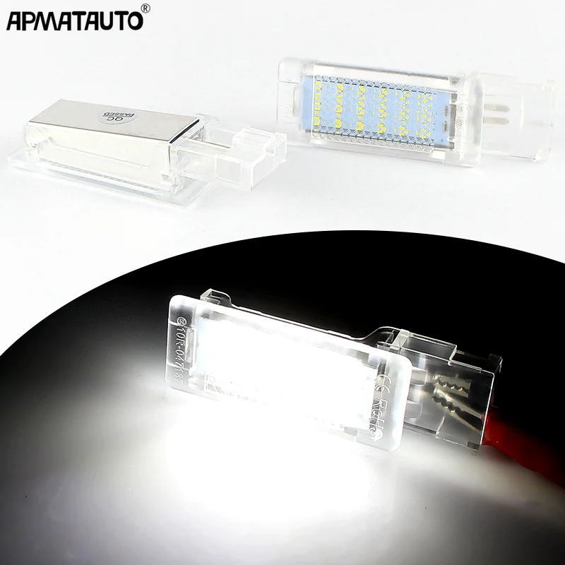 1/2PCS CANbus white LED Footwell Light Glove Box Lamps For Seat Ateca Alhambra Skoda Superb Rapid VW Passat B6 B7 Golf 5 6 Caddy