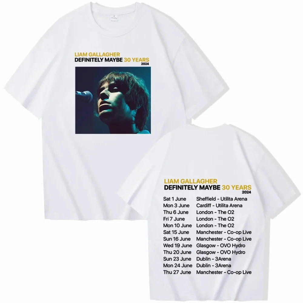 Summer New Trend Liam Gallagher 2024 T-Shirt The Man Women Harajuku O-Neck Fashion Casual Short Sleeve Top