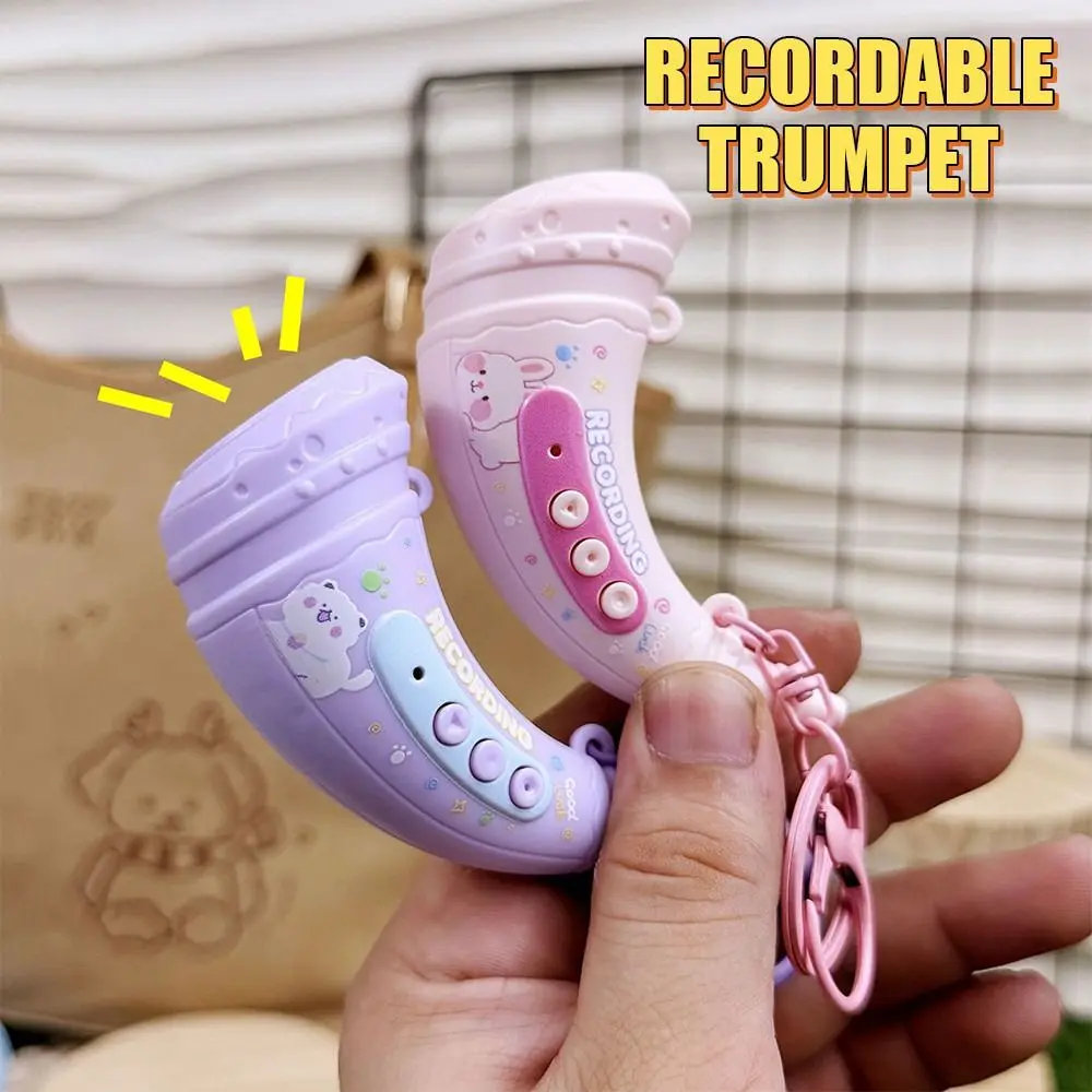 LLavero de bocina pequeña con grabación de animales, divertido y creativo, Mini llavero de megáfono portátil, mochila de dibujos animados, colgante, accesorios para mochila