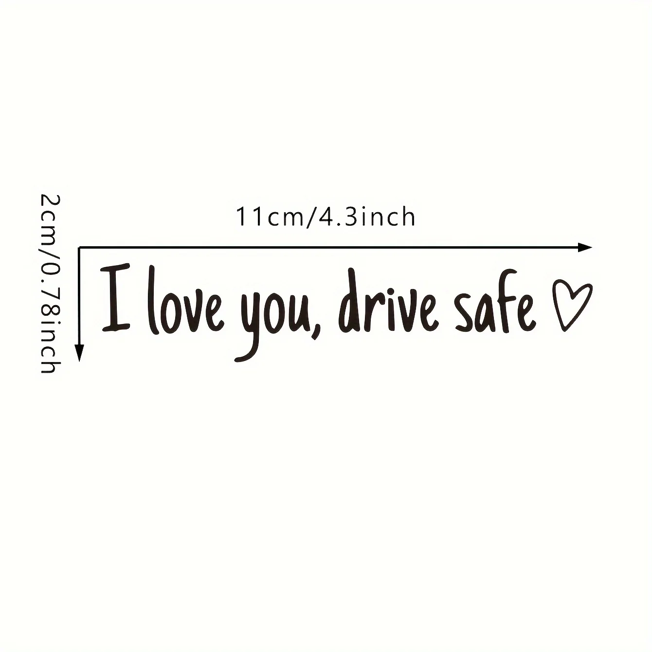 1 pegatina para espejo retrovisor de seguridad de conducción I Love You, calcomanía para espejo retrovisor de coche para mujer, calcomanía de vinilo