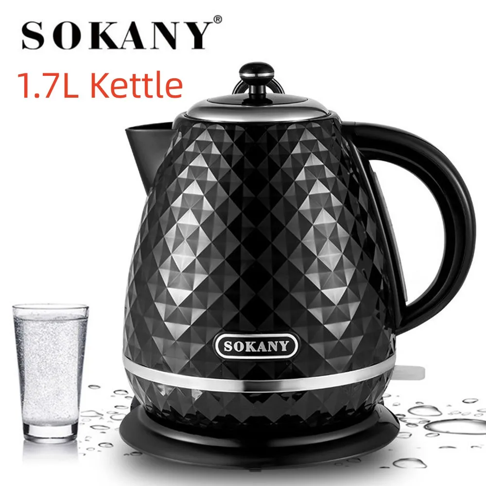 

1.7L Electric Kettle Fast Boiling Stainless Kettle Teapot Intelligent Temperature Control Tea Pot Anti-overheat Kitchen Applianc