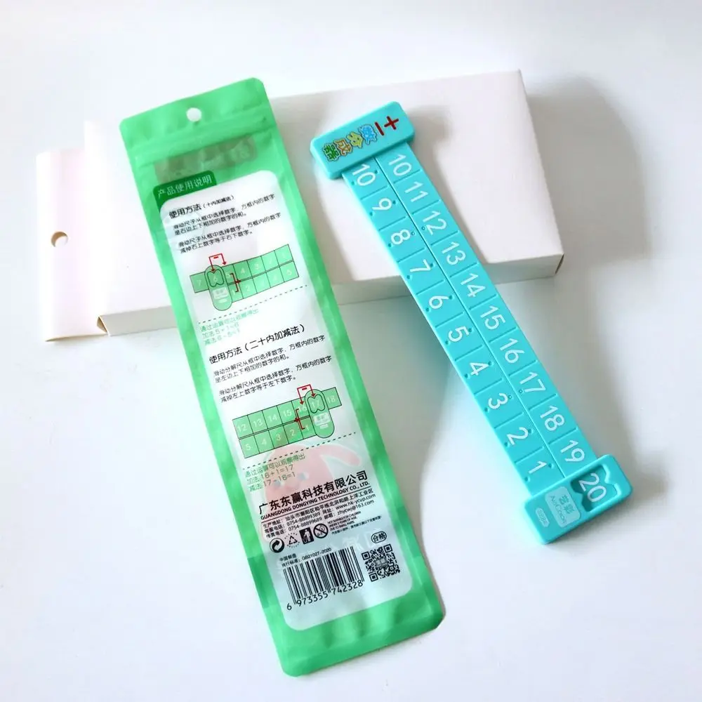 Plastic Math Decomposition Ruler Within 20 Random Color Subtraction Ruler Teaching Demonstration Portable Addition Ruler