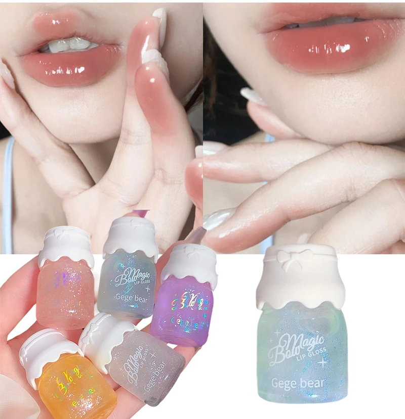 بلسم الشفاه بالحليب على شكل فراشة، أحمر شفاه عاري يدوم طويلاً، ملمع شفاه زجاجي مقاوم للتلطخ، ملمع شفاه مائي لامع للشفاه، مستحضرات تجميل