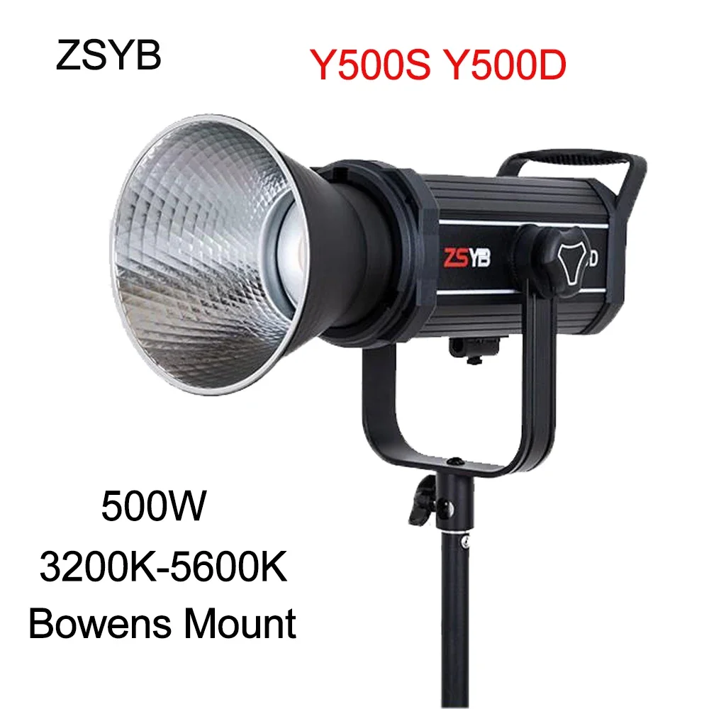 ZSYB 500W LED Photography Light 3200K-5600K Video Light for Camera Photo Video Professional Spotlight Bowens Mount Accessories