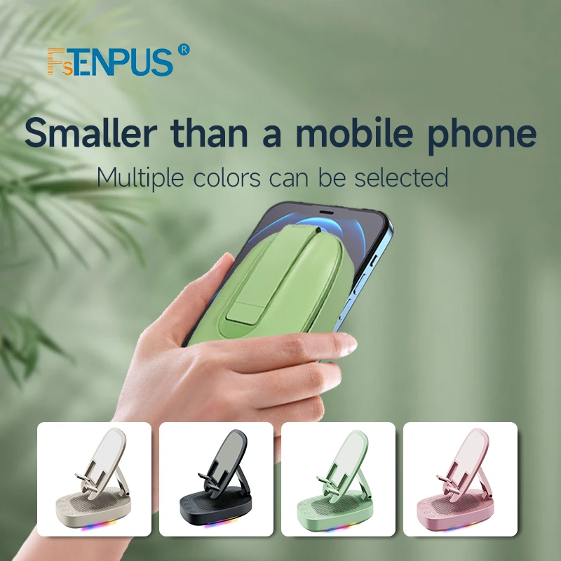 Mini Haut-Parleur Bluetooth Stéréo Intelligent, avec Support de Téléphone, 1800mAh, Remonté Inclus, Mp 221, Nouveauté