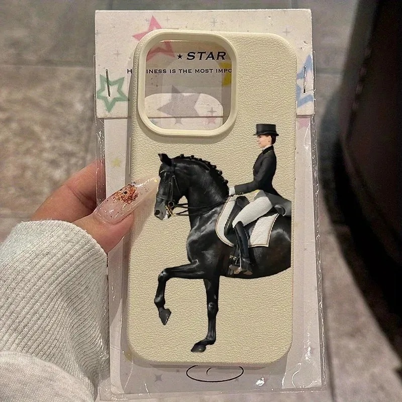 Realistic And Elegant Design Featuring a Noble Rider Black Case For iPhone 17 16 15 14 Plus 13 12 11 Pro Max 17 Air Phone Cover