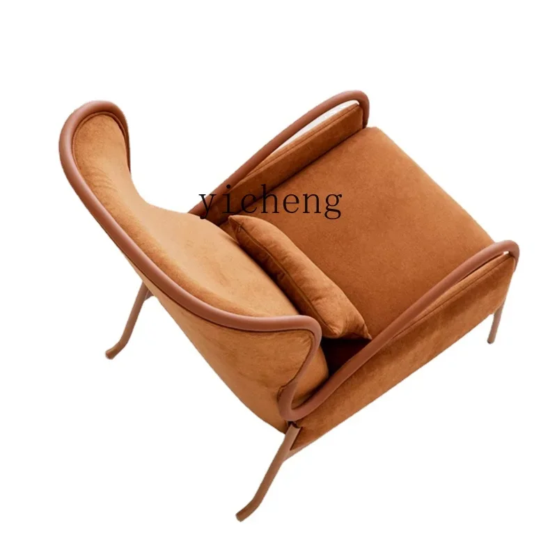 

Single Fabric Sofa Lazy Sofa Living Room Function Nordic Leisure Recliner