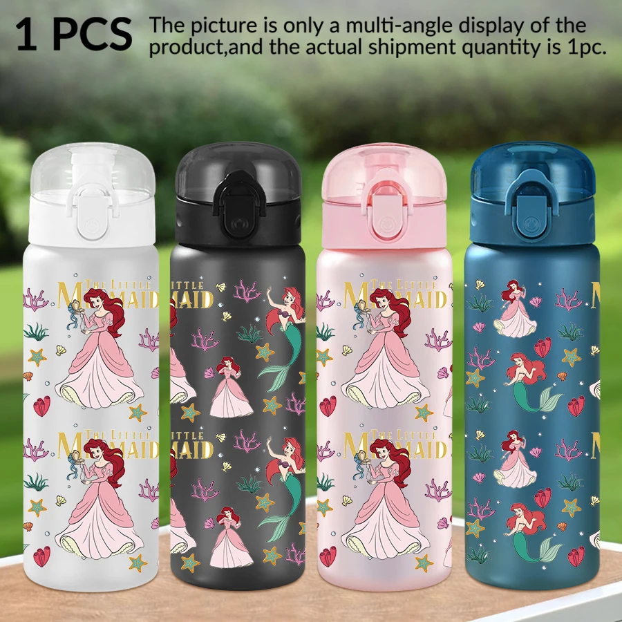 

1Pc Disney, Mermaid, Pearl Shell Pattern 26oz Plastic Water Bottle, Outdoor Sports Water Cup Birthday/Homecoming Gift