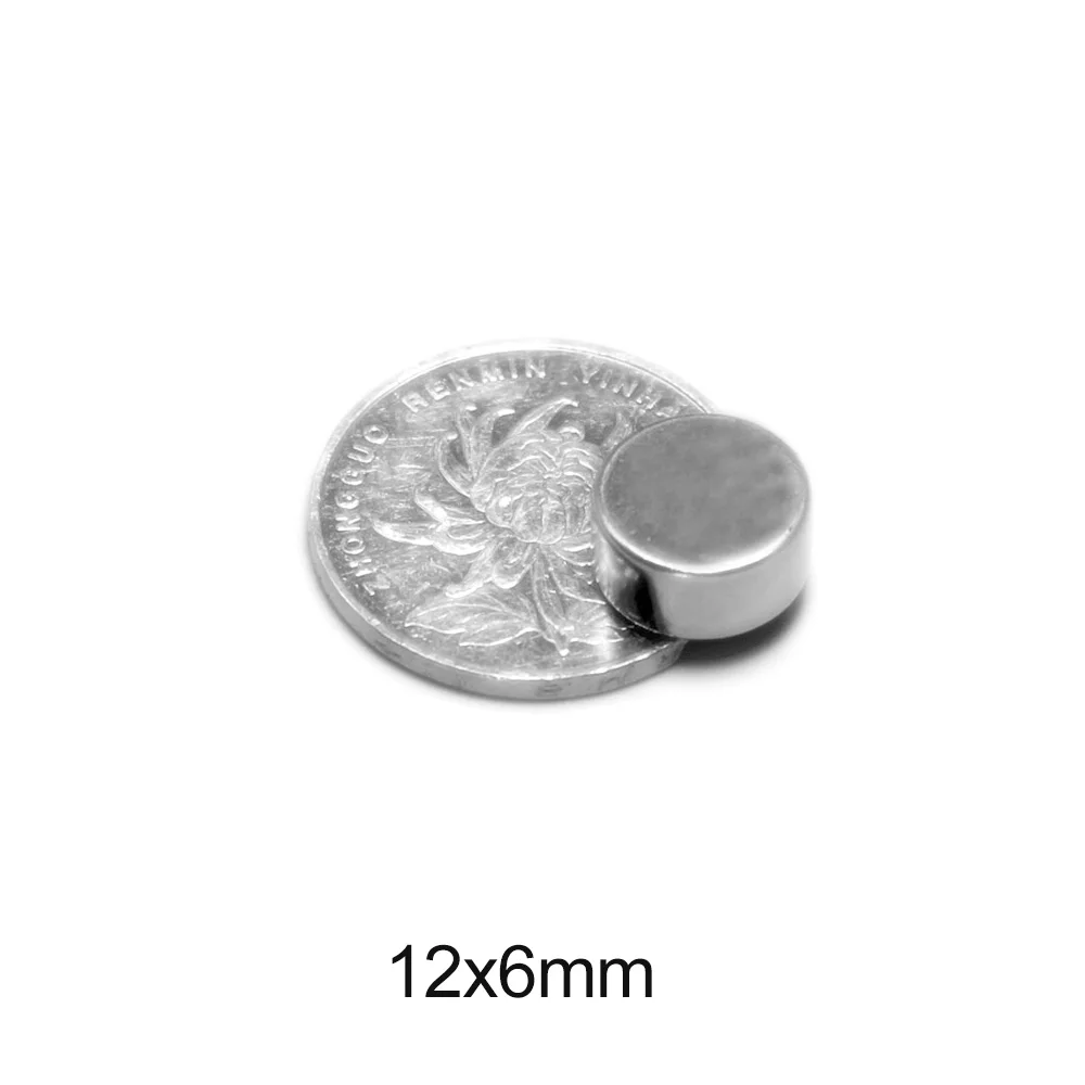 12X6mm Strong Round Neodymium Magnets 12mm X 6mm For Home Refrigerators, Offices DIY 12*6mm 12X6