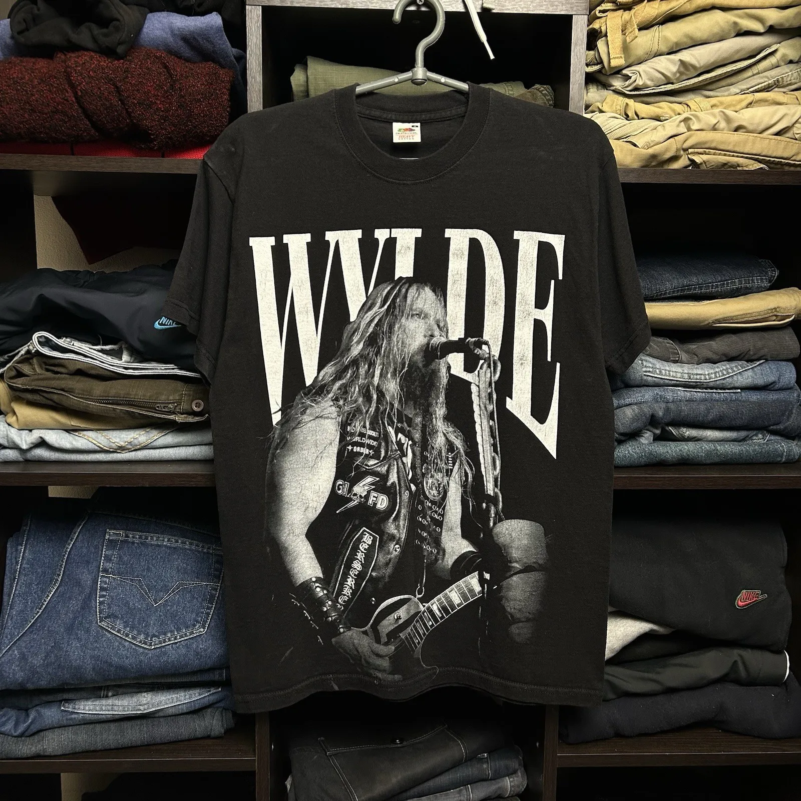 Vintage Zakk Wylde Big Graphic Logo Rock Band Black 2000’s Tee Size M
