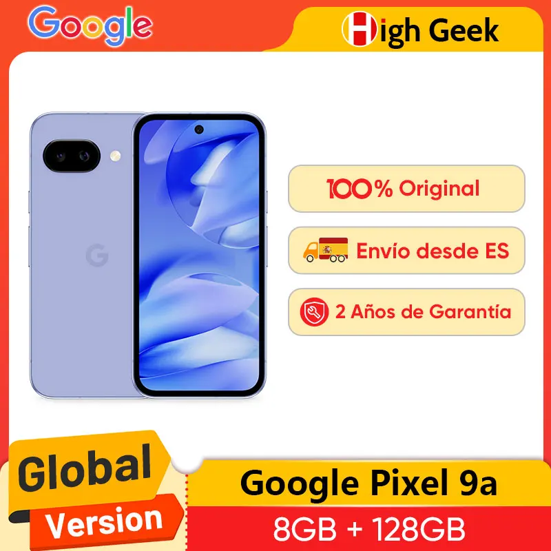 Version globale Google Pixel 9a Smartphone 5G Google Tensor G4 cran Actua de 6,3 pouces 120Hz Batterie 5100mAh Appareil photo arrire 48MP NFC