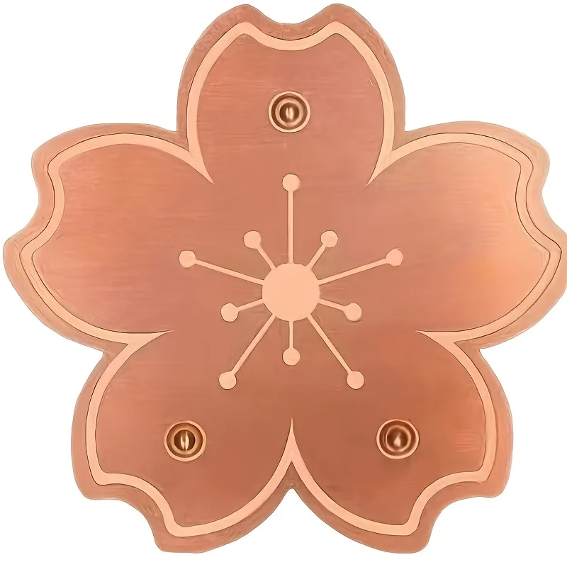 Copper Bird Bath Algae Control Disc Cherry Blossom Shape 10cm Pure Copper Water Cleaner for Garden Birdbath Fountain Pond