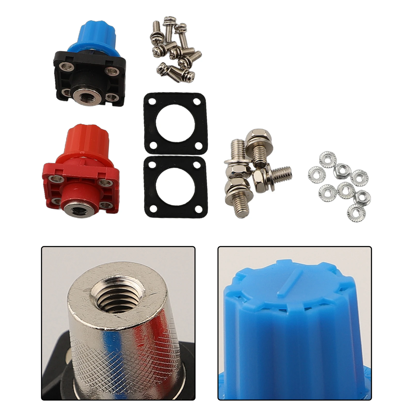 

Battery Connector 250A 250A Copper Terminal Screw Fixing Installation Wide Temperature Range Dust Cover Included