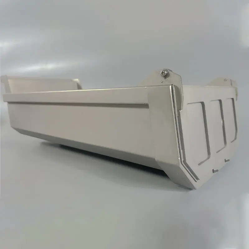 Metal 6*6 Sandblasting U Cargo Bucket Stainless Steel Mud Head U Bucket for 1/14 Tamiya RC Truck Trailer Tipper Car Part