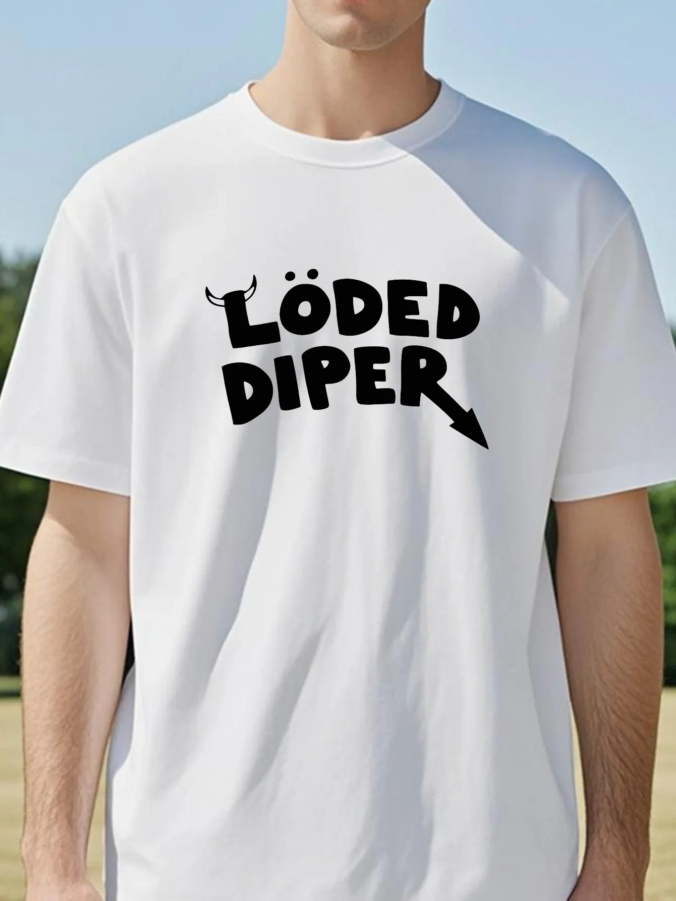 

LODED DIPER print t shirt summer men women Clothing Short Sleeve T-shirts casual Loose Breathable o-neck Tops tees
