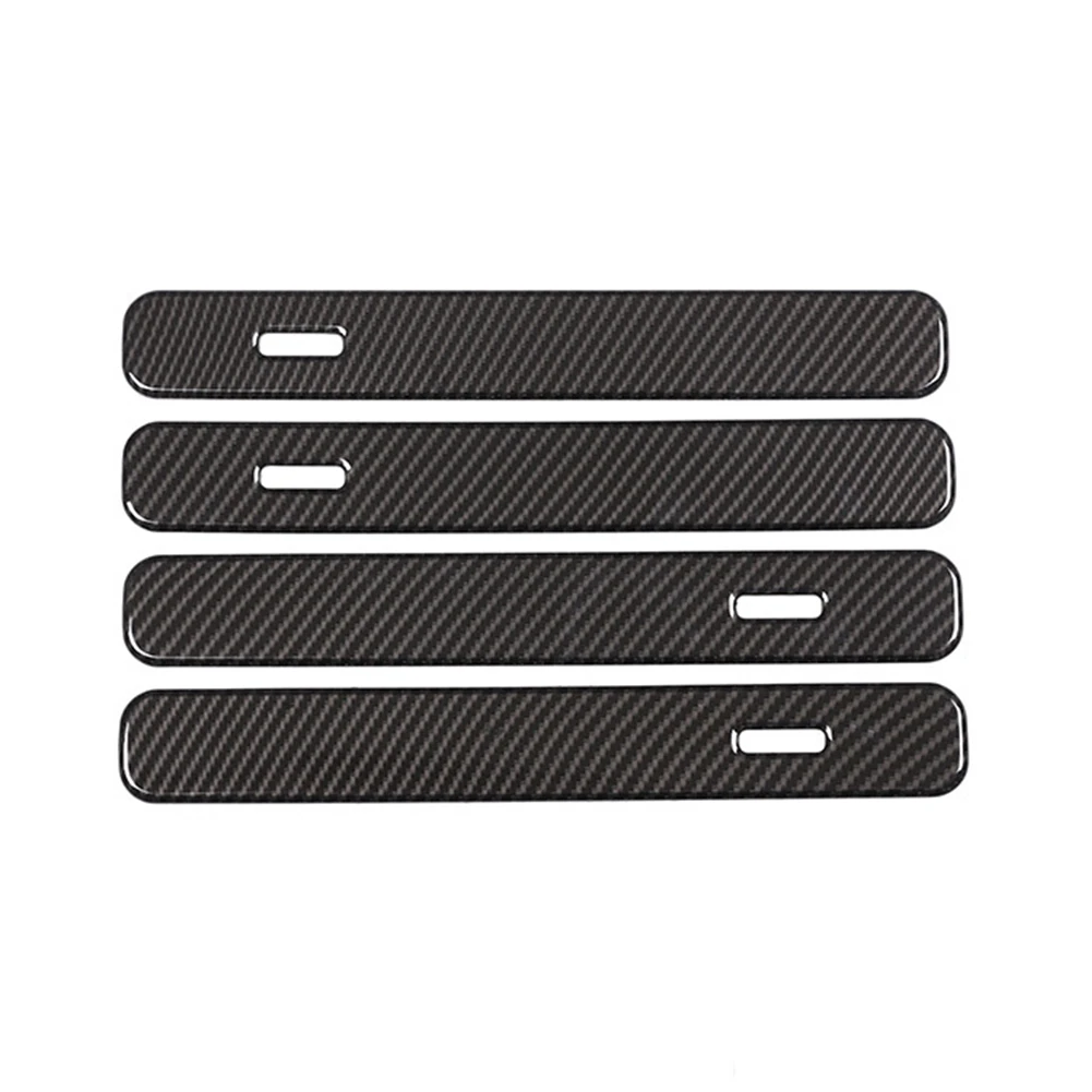 

Car Exterior Protection Carbon Fiber Door Handle Fashionable Decor High Universality Fit Scratch Prevention For Exterior Upgrade