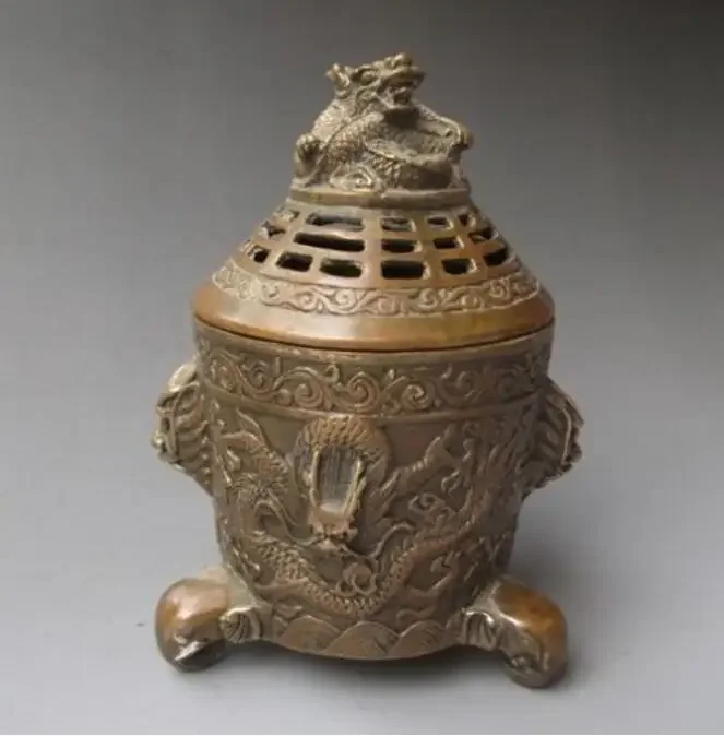 

Copper Statue Chinese Bronze Engraving Dragon Incense Burners