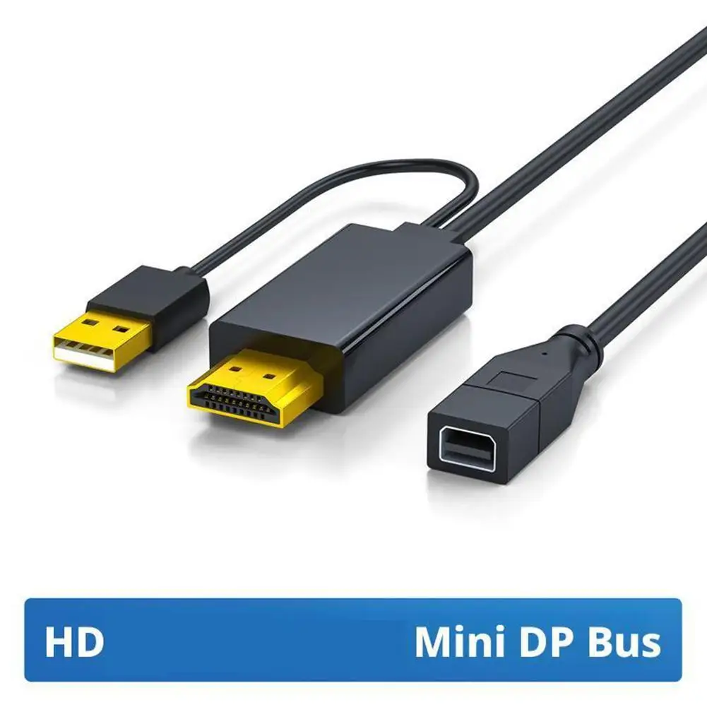 

For HDMI-Compatible To Mini DisplayPort Adapter Female 4K Mini DP Converter For MacBook Laptop PC Monitor