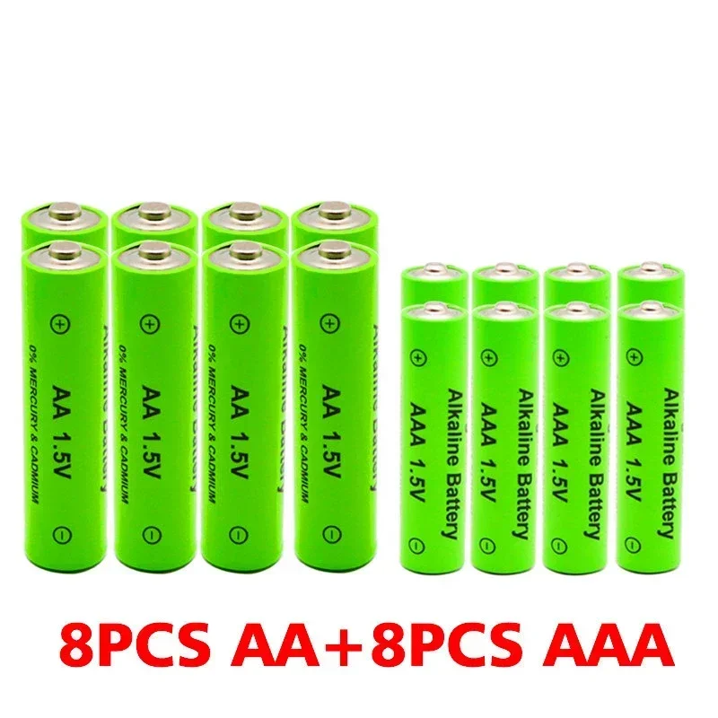 Genuine AAA + AA Rechargeable AA 1.5V 3800mAh - 1.5V AAA 3000mAh Alkaline Battery Flashlight Toy Watch MP3 Player, Free Delivery