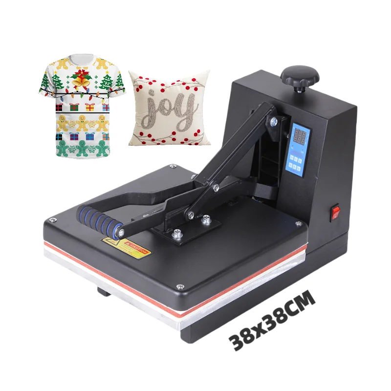 New 15*15inch (38*38cm) Heat Press T-shirt Printing Machine Thermal Transfer Sublimation Printer For Garments