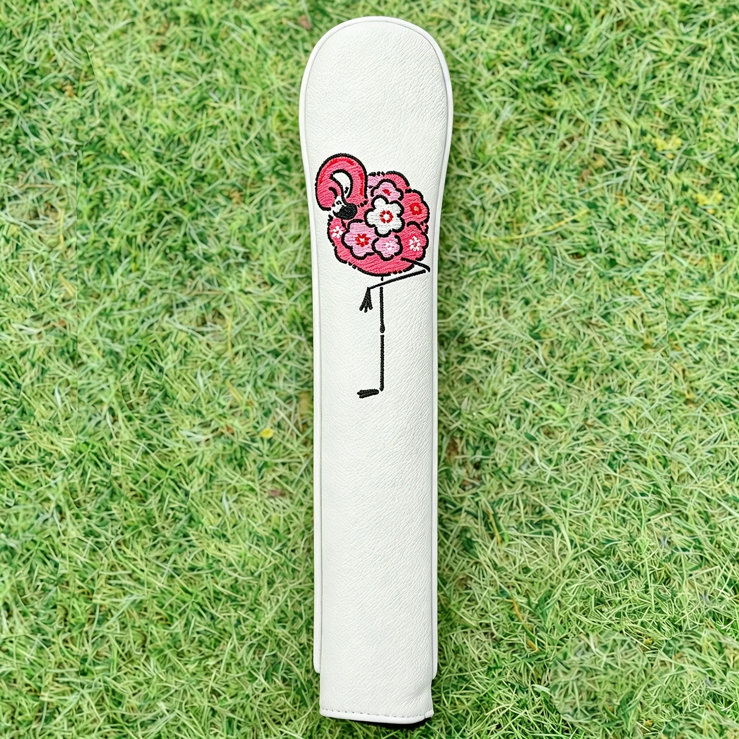 1pc Flamingo Embroidered Golf Directional Alignment Stick Headcover, Premium PU Material, Practical Golf Training Accessory image 3