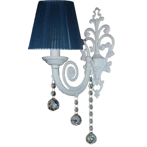 Merve Lampshade/Bianco Series Midnight blue Titles Casting White Wall Sconce