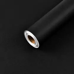 50cm Width Waterpoof Matte Wallpaper Black Vinyl Self-Adhesive Stickers for Wall Furniture Livingroom Contact Paper Home Decor
