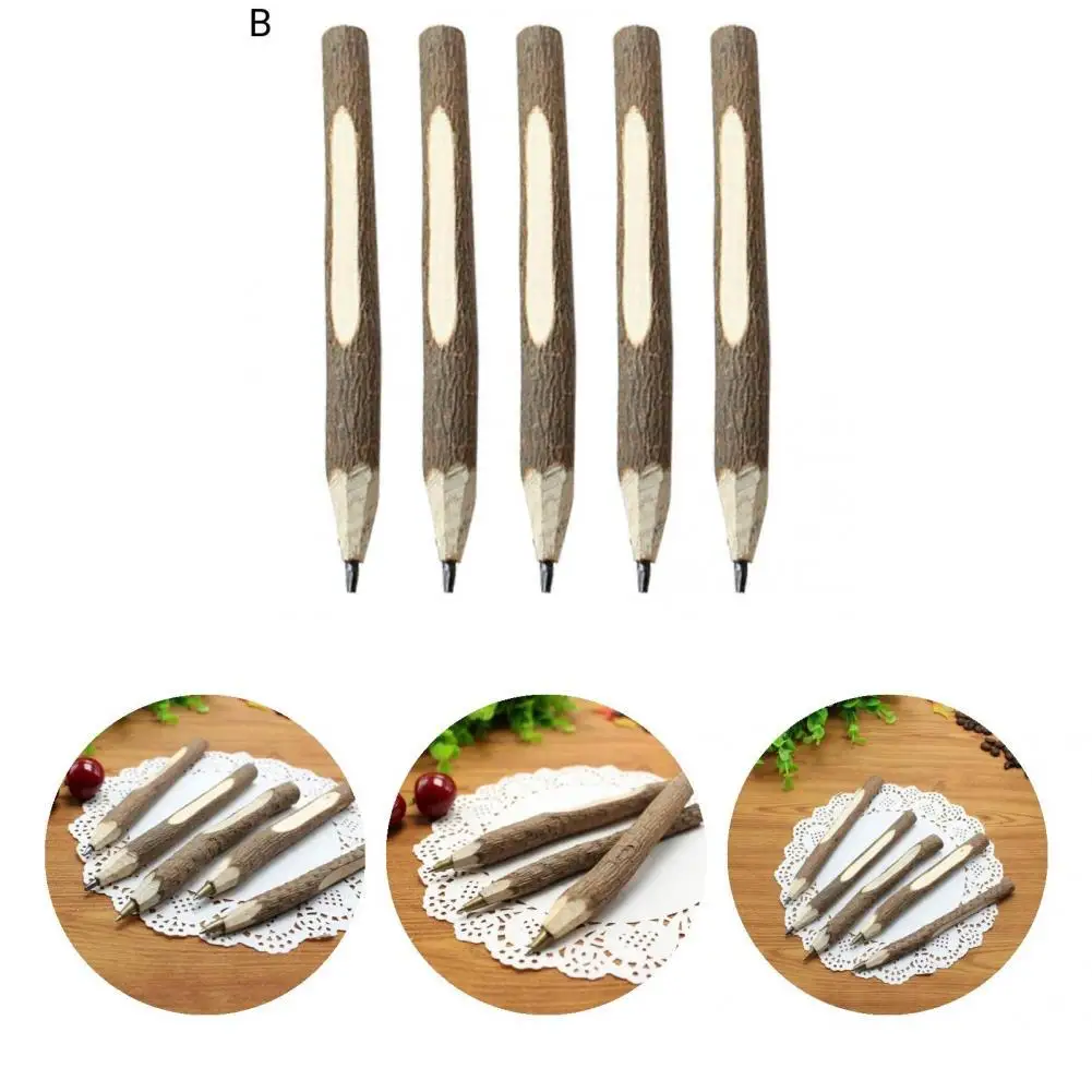 5本文房具鉛筆素晴らしいクリエイティブブランチ形状ボールペンリアルで快適なグリップライティングペン