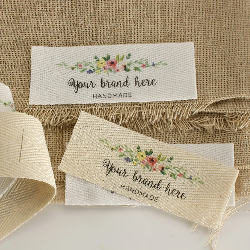 Personalized Wedding Labels,Custom Twill Labels,Free Shipping,Labels for Clothes,Sewing Accessories, Folding ,25x70mm, Xw5561