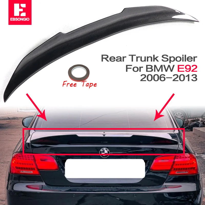 

PSM Style For BMW 3 Series E92 Coupe 2006-2013 Real Carbon Fiber / FRP Rear Trunk Wing Spoiler Rear Deck Spoiler Lid Tail Fin