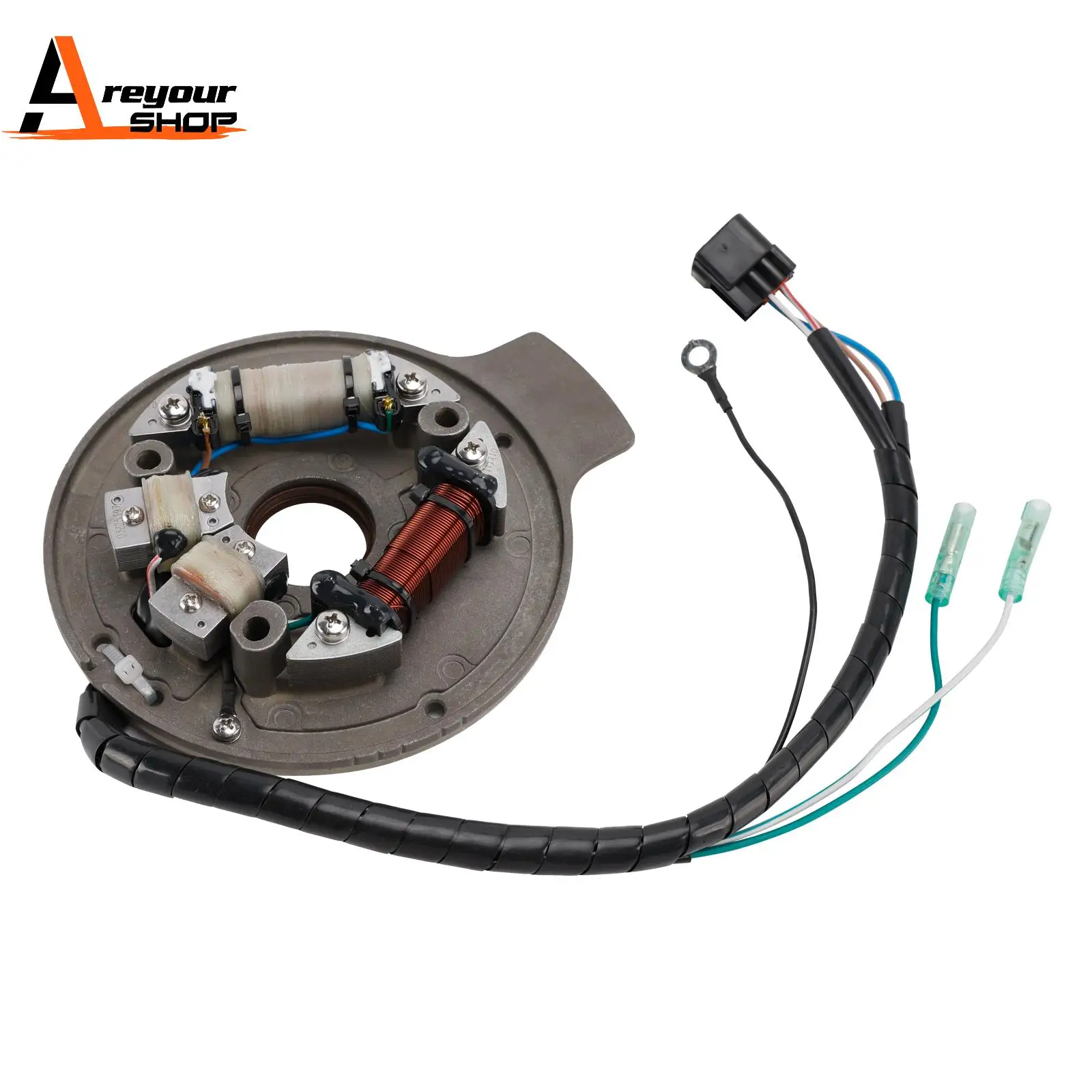 

База катушки зарядки генератора и освещения в сборе для Yamaha E EK 40G 40Hp 2S 2009 2010 2011 2012 2013 2014 2015 2016 2017 2018 2019