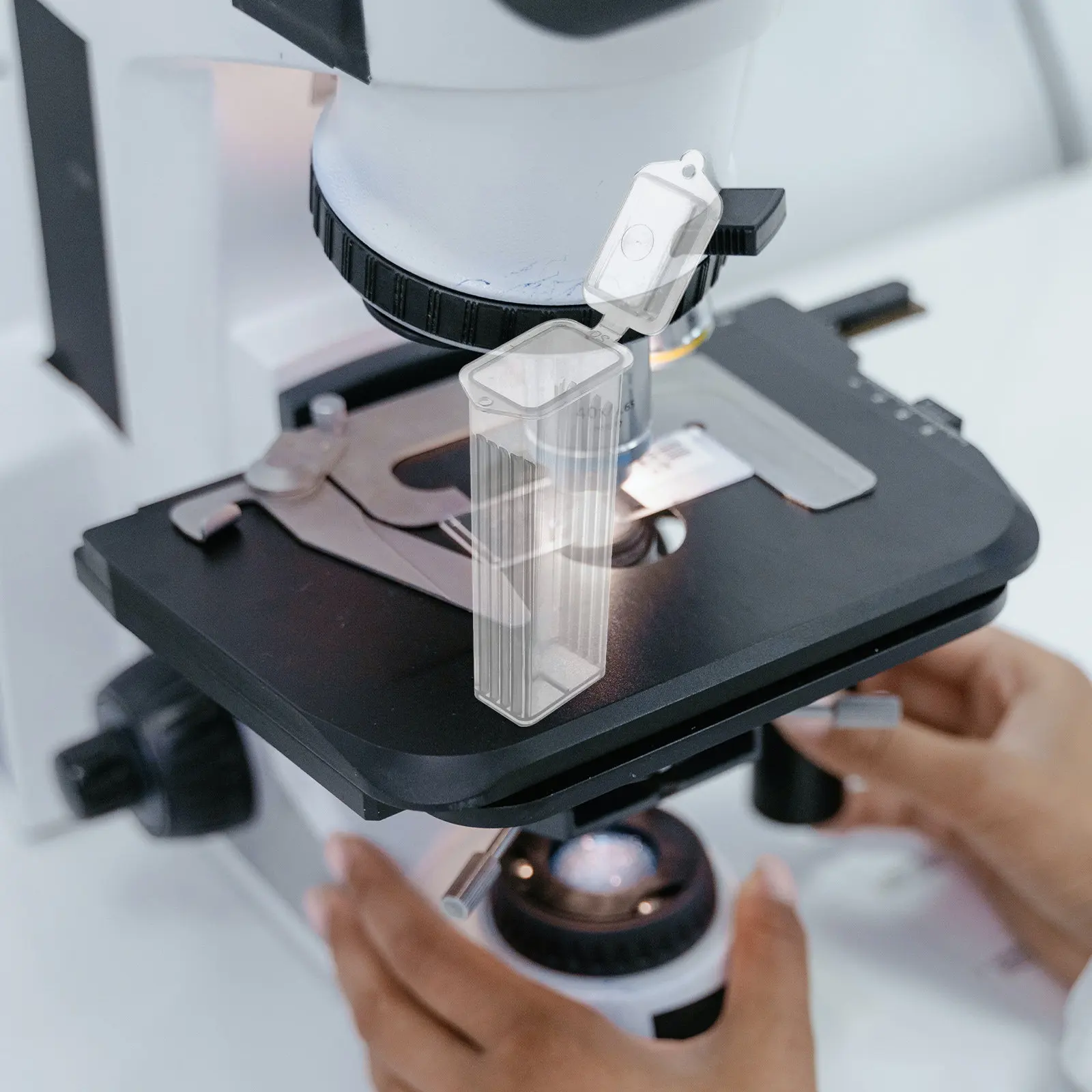 

10 Pcs Individual Slide Storage Boxes Pathology Holder Laboratory for Glass Slides Microscope Case Cases