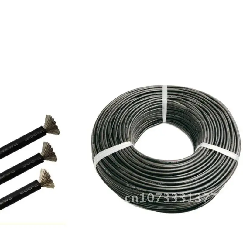 

Soft silicone wire cable 10M 7/10/12/14 /16/18/20/22/24/28awg for battery alligator clip electrical high temperature resistant