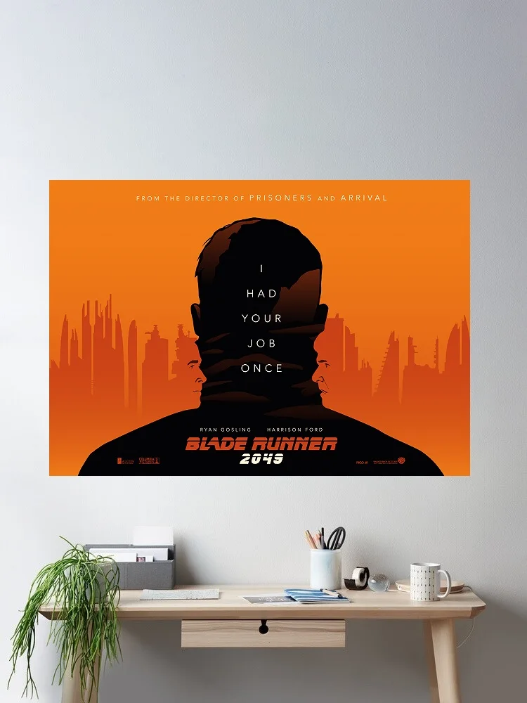 4Style BLADE RUNNER 2049 Movie Print Canvas Poster, Living Room Decor, Home Wall Picture