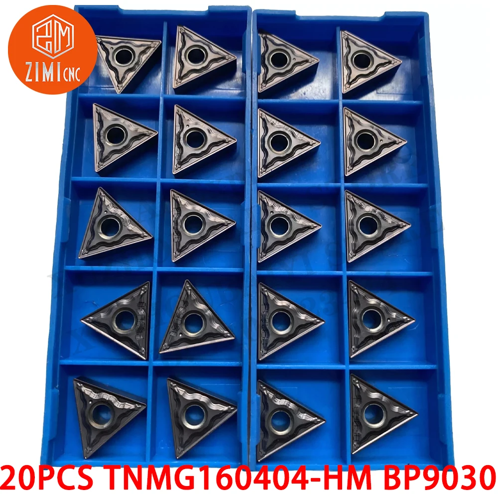 

20 шт TNMG160404-HM BP9030 TNMG 160404 токарные твердосплавные пластины для инструментов с ЧПУ из нержавеющей стали металлический токарный станок механический режущий инструмент