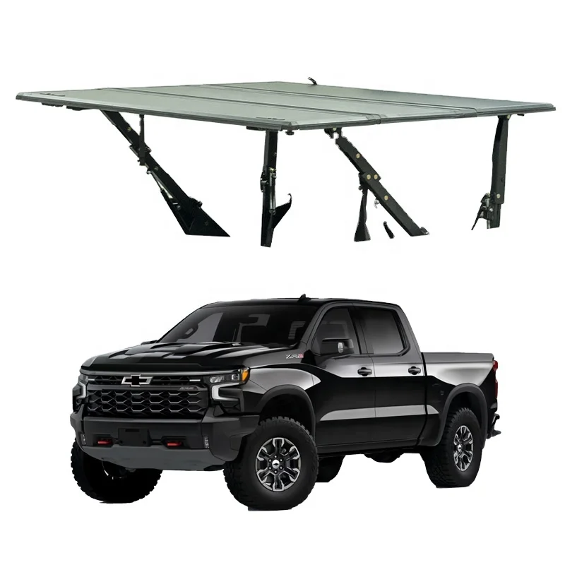 2023 Folding pickup hardtop accsesories hard Lift-up tri-fold bed cover For Chevrolet chevy silverado 1500