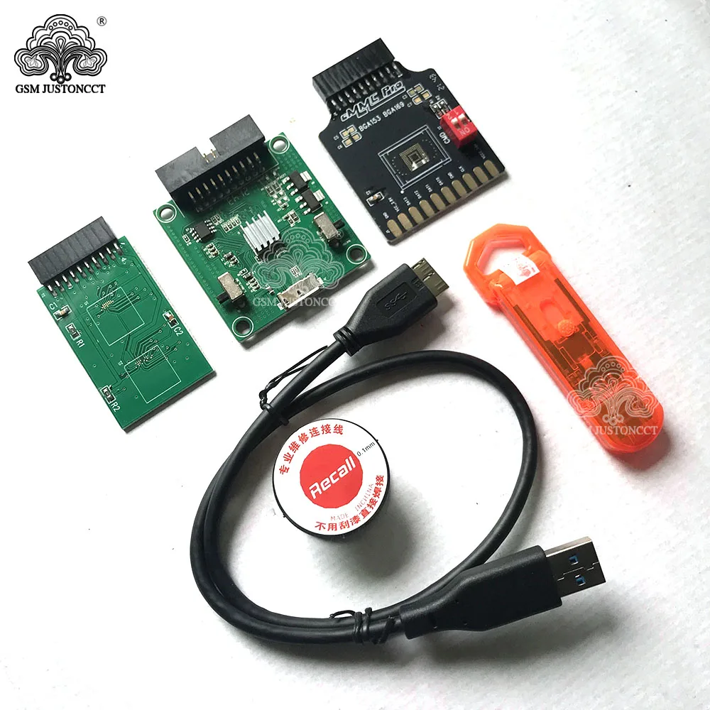 New Hydra Dongle Tool And eMMC ISP Adapters Tool BGA153,BGA169,BGA221,BGA162 eMMC Break Out Board Tool softwares