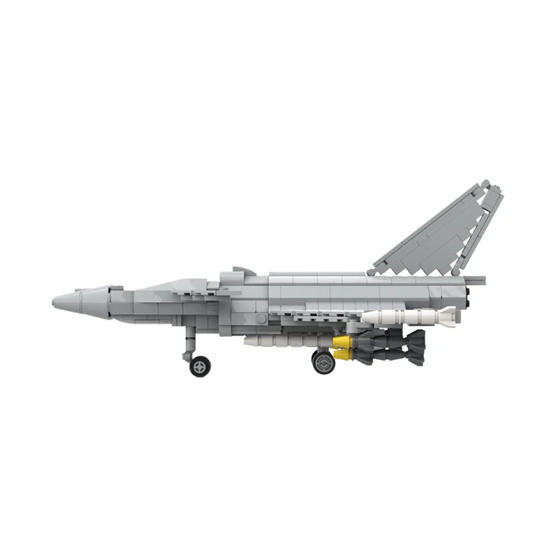 MOC Twin-Engine Canard Fighter Building Blocks Set Modern Multirole Jet Aircraft Model Adult Collection Gift Hobby Toy
