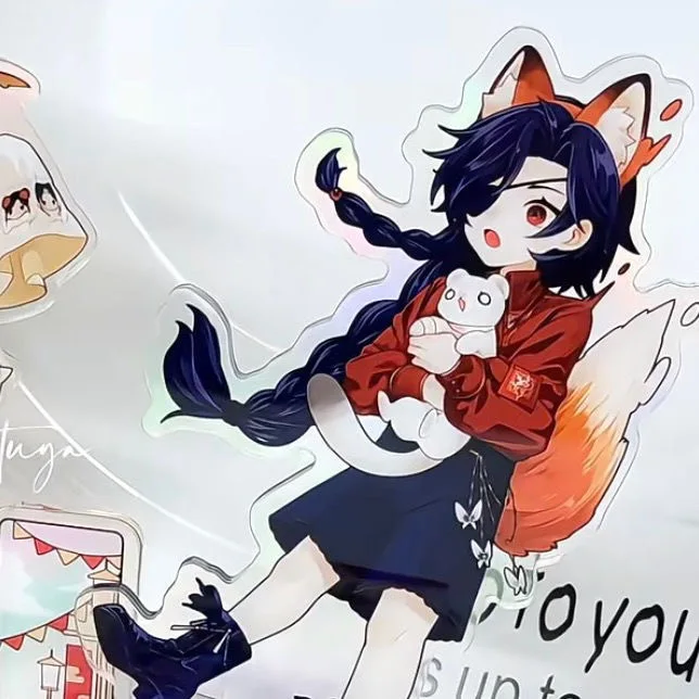 بركات Tianguan المحيطة لمدينة زهرة شيه ليان لوحة أكريليك محلية الصنع لتزيين سطح المكتب هدية وادي المروحة